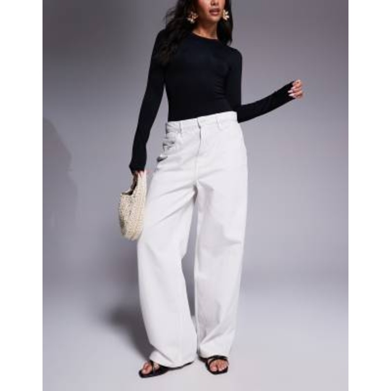 Good American good standard baggy jeans in cloud white