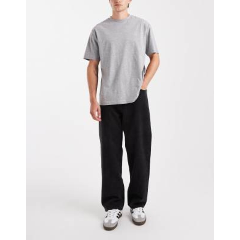 Jack & Jones Alex baggy fit jeans in black acid wash