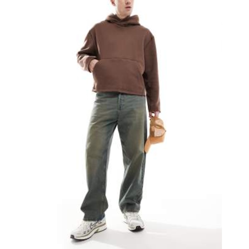 Jack & Jones Alex baggy fit jeans in blue green wash