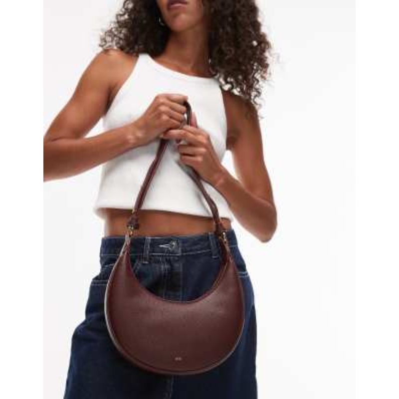 JW PEI Carly crossbody saddle bag in burgundy