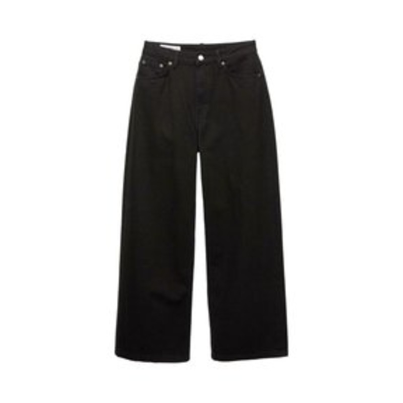 PULL&BEAR MID-RISE – Baggy Jeans – black/schwarz