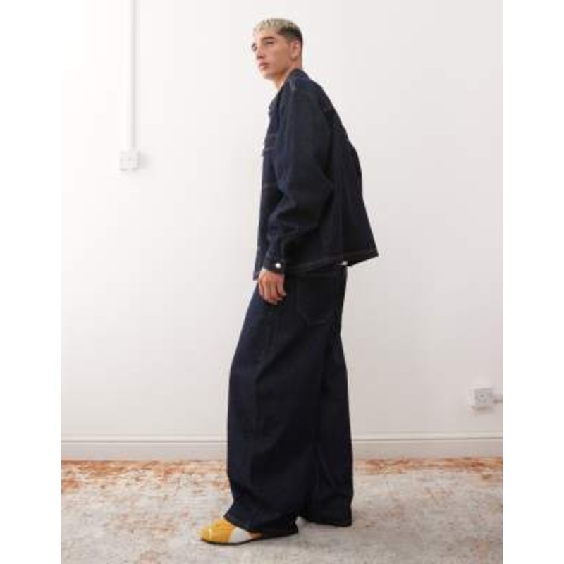 Reclaimed Vintage western baggy jean in indigo – part of a set