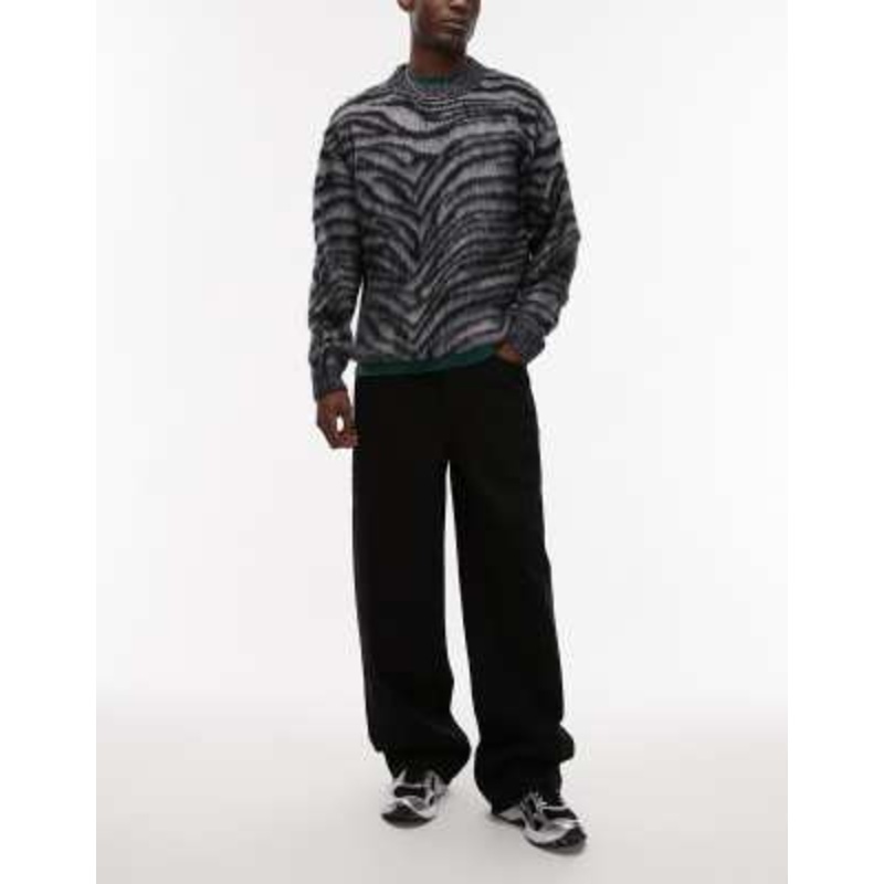 Topman baggy jeans in black