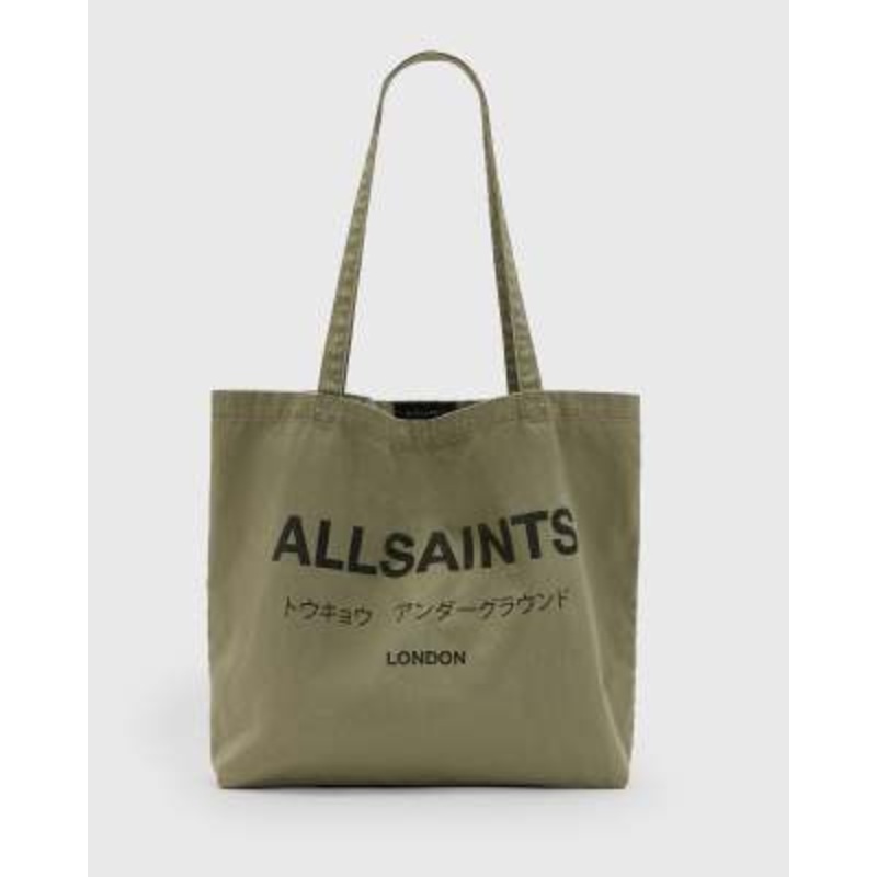 AllSaints Underground tote bag in khaki