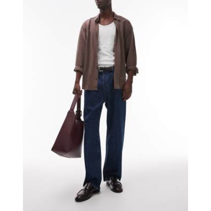 ARKET Mist low rise baggy wide leg jeans in rich rinse blue