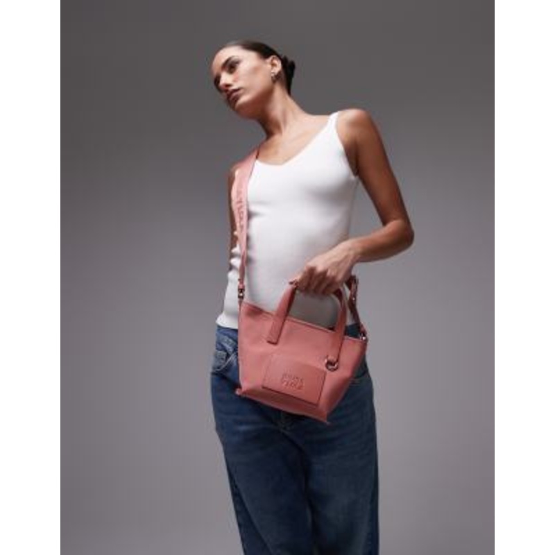 BIMBA Y LOLA leather strap mini tote bag in pink