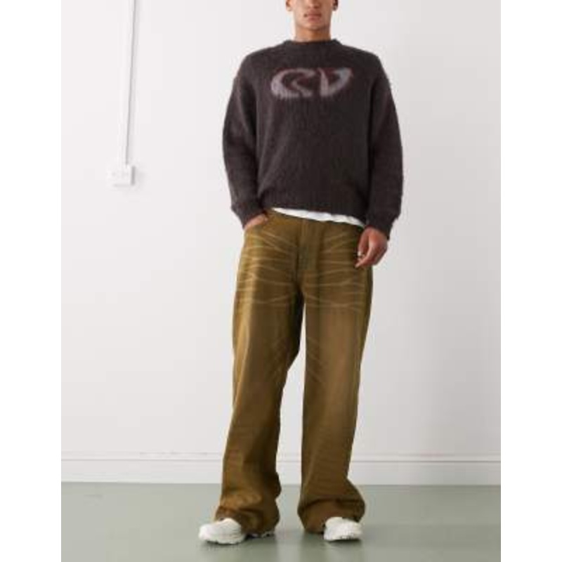 Cheap Monday looser baggy jeans in washed brown