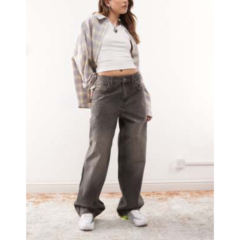 COLLUSION X002 baggy jeans in dark gray wash