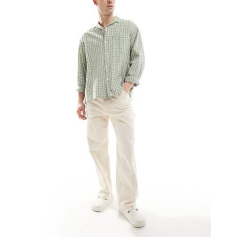 Jack & Jones Alex baggy carpenter fit jeans in ecru