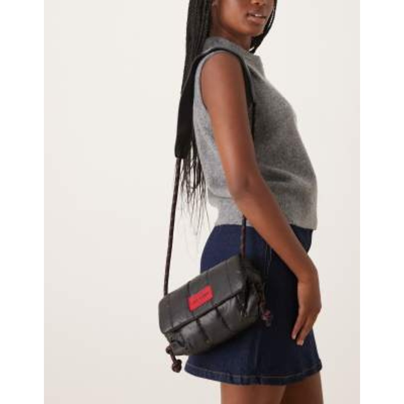 JJXX adjustable quilted crossbody bag in black