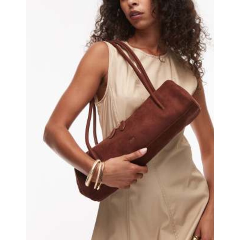 JW PEI Nova faux suede shoulder bag in brown