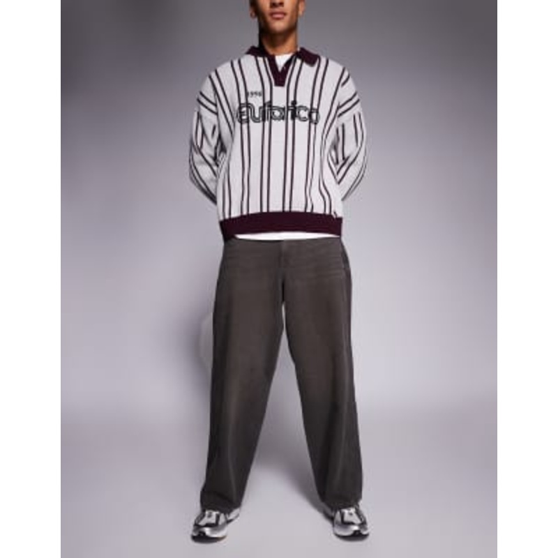 River Island super baggy jeans in washed black