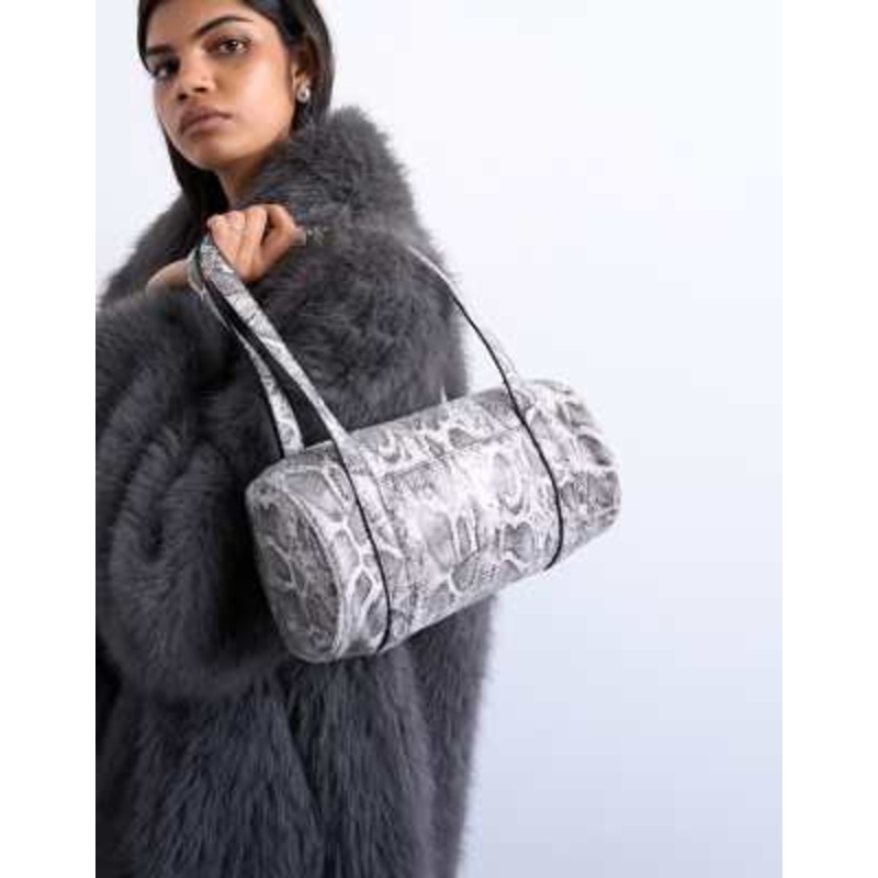 Topshop Salma bowler bag in snake