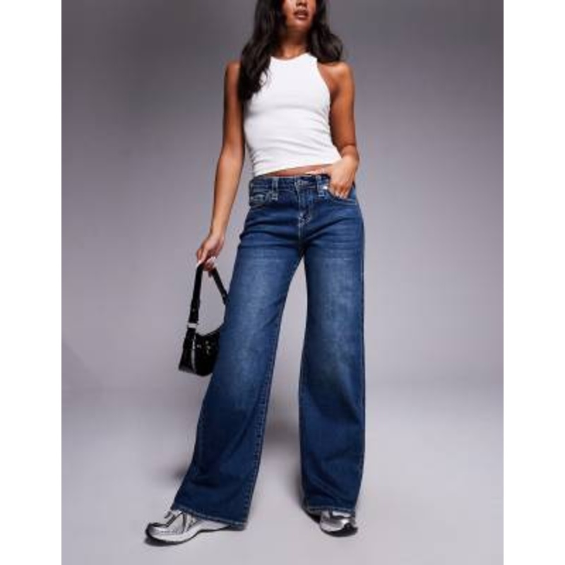 True Religion Bobbi baggy jeans in dark wash blue