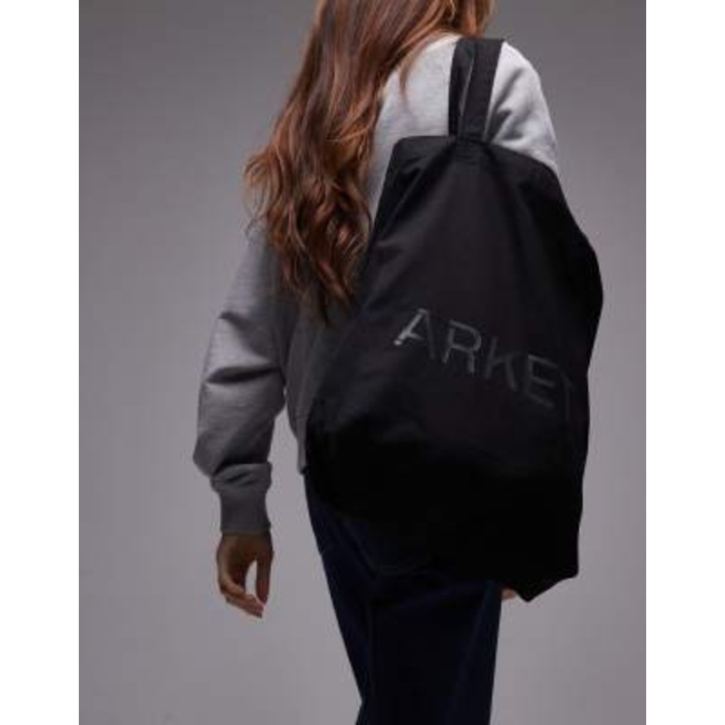 ARKET canvas tote bag in black