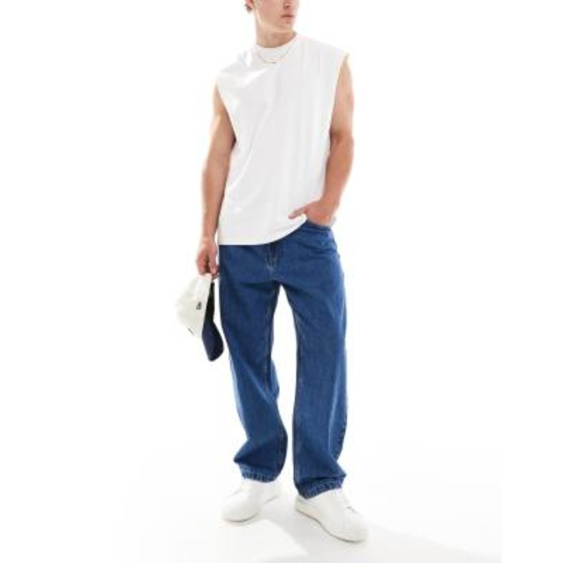 Bershka baggy jeans in indigo