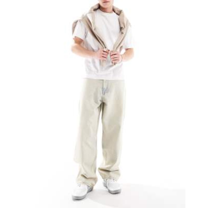 Dr Denim Kobe baggy fit mid waist jeans in stream pale vintage light wash blue