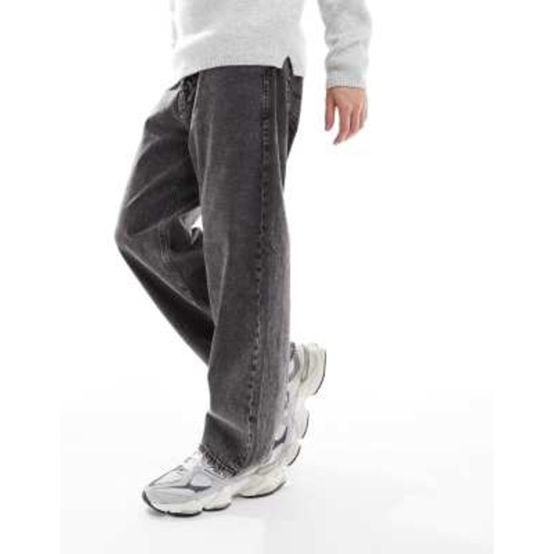 Jack & Jones alex baggy jean in washed black