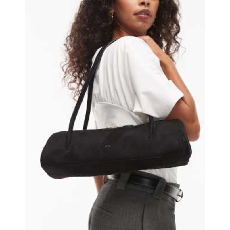 JW PEI Nova faux suede shoulder bag in black