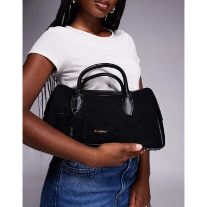 River Island curver top bowler bag in black