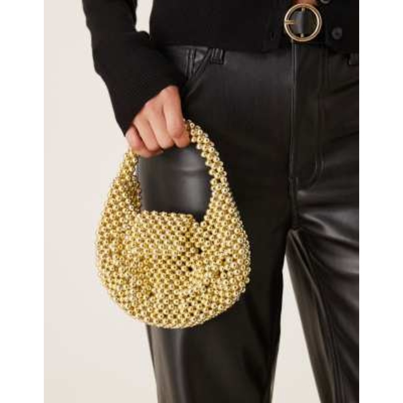 Sister Jane beaded bag in gold