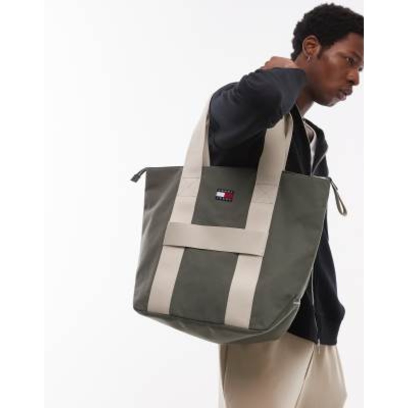 Tommy Jeans retro tote bag in green