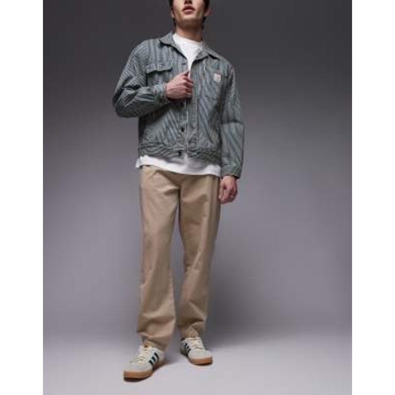 Topman essential baggy washed pants in stone
