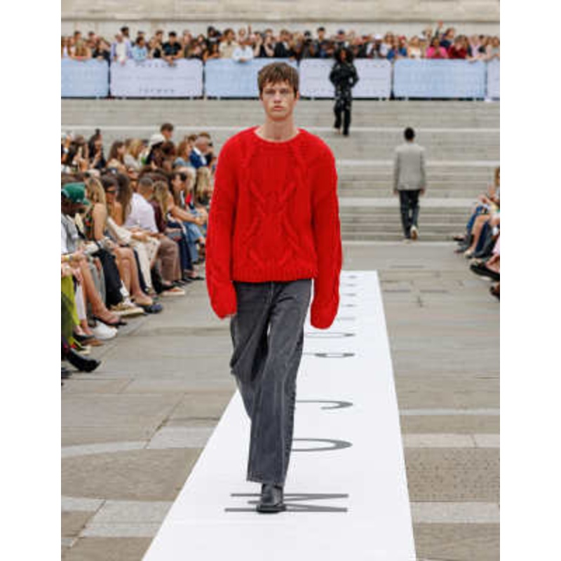 Topman rigid baggy jean in washed black