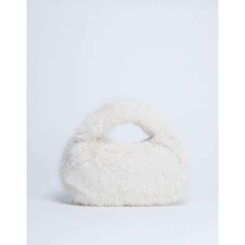 Topshop Gemima faux fur grab bag in off-white