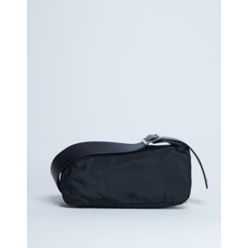 Topshop Kylie nylon cross body bag with contrast strap in black