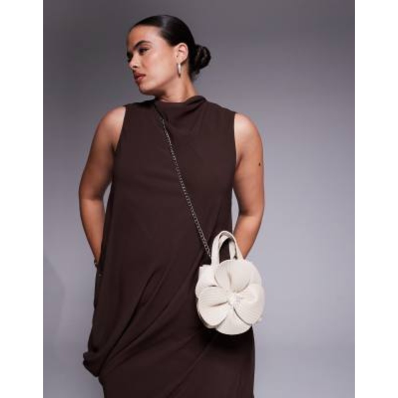 True Decadence flower clutch bag in cream