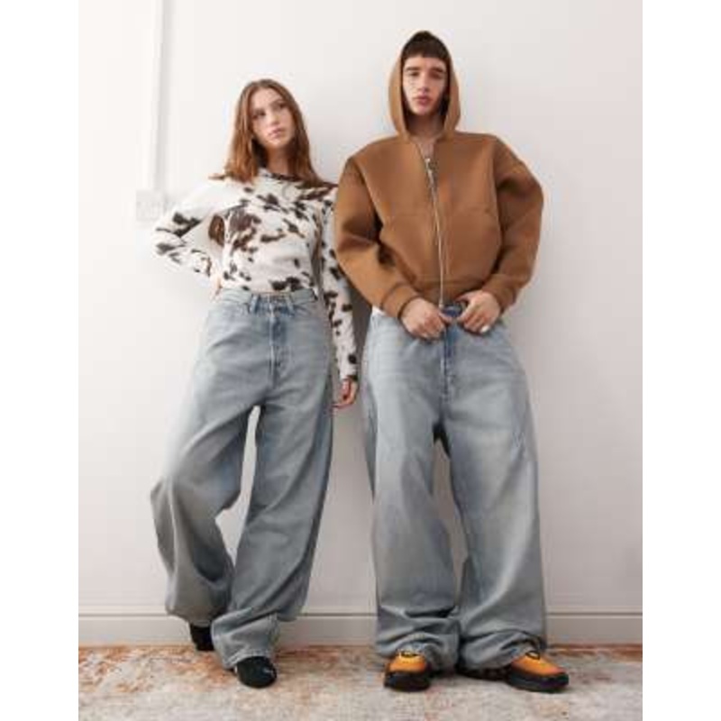 Weekday Unisex Astro low rise baggy jeans