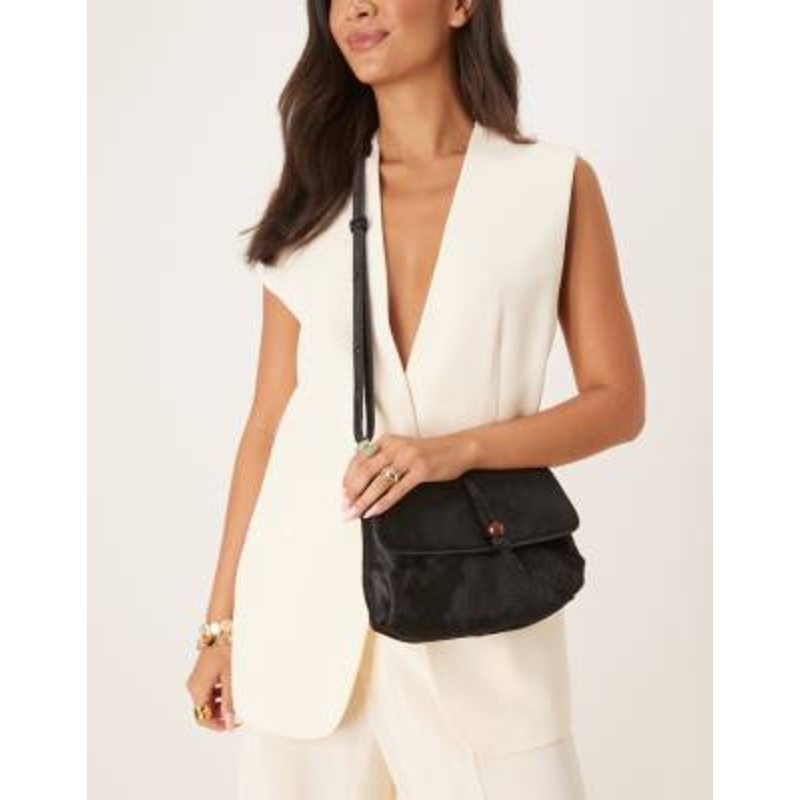 Becksondergaard filly pony hair crossbody bag in black