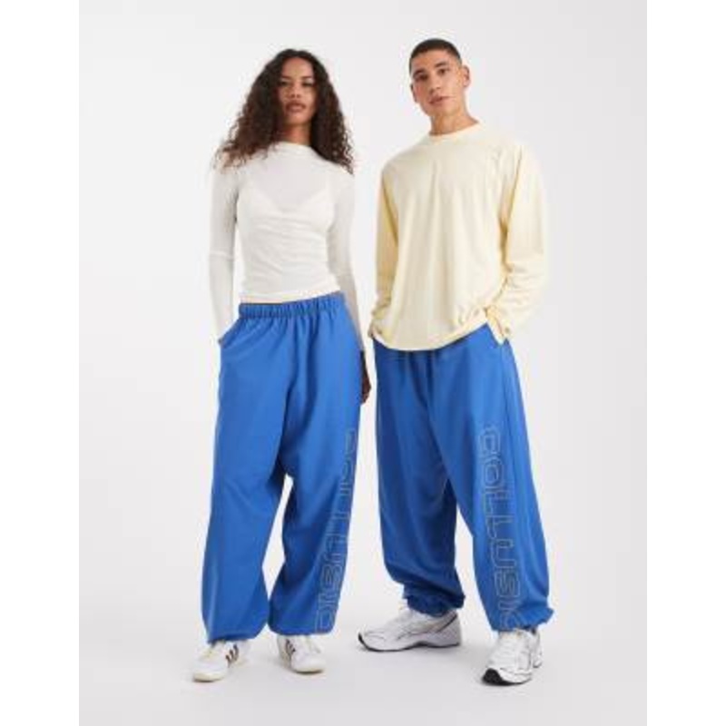 COLLUSION Unisex baggy nylon oversized sweatpants