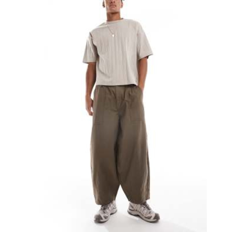 Cotton On arlo baggy balloon pants in chocolate brown