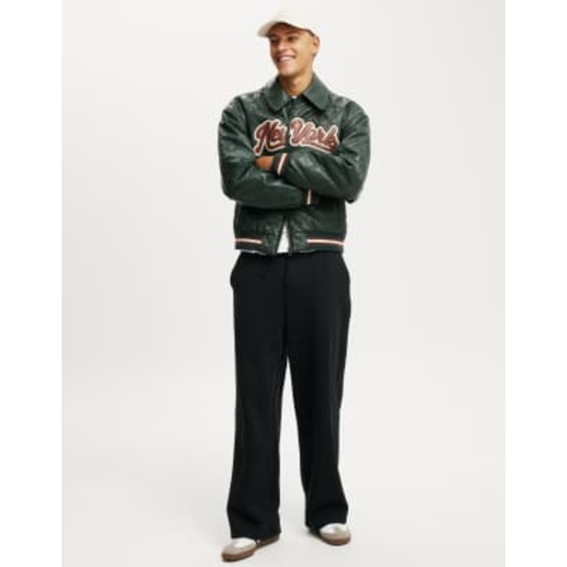 Cotton On super baggy track pants in black