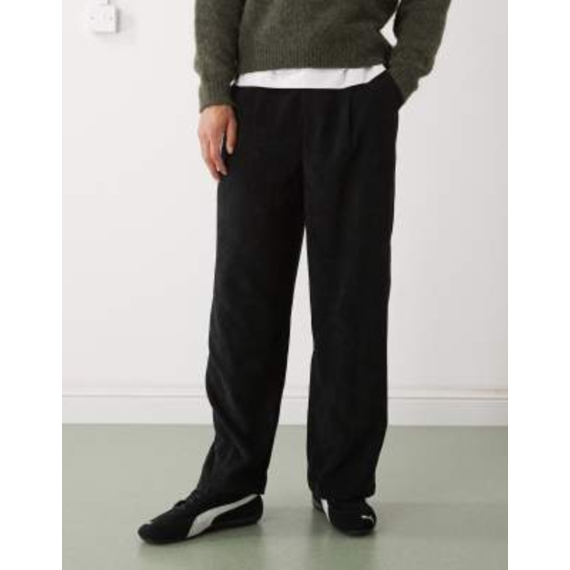 Reclaimed Vintage corduroy baggy pants in black
