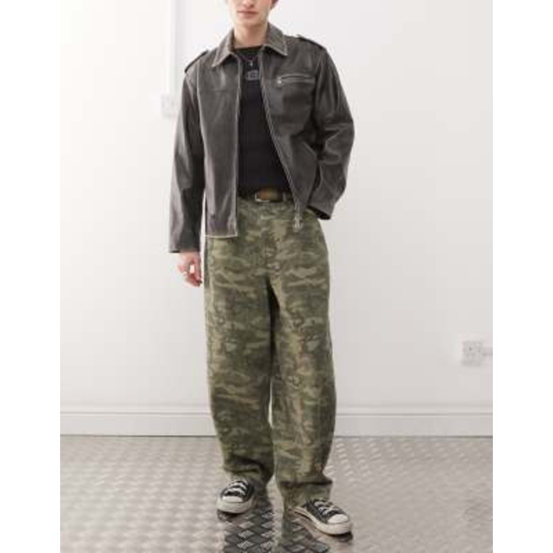 Reclaimed Vintage wide leg baggy camo print jeans
