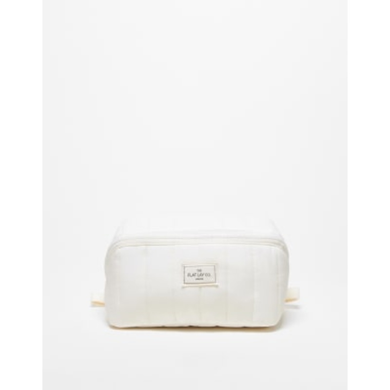 The Flat Lay Co. Marshmallow Open Flat Box Bag in Vanilla