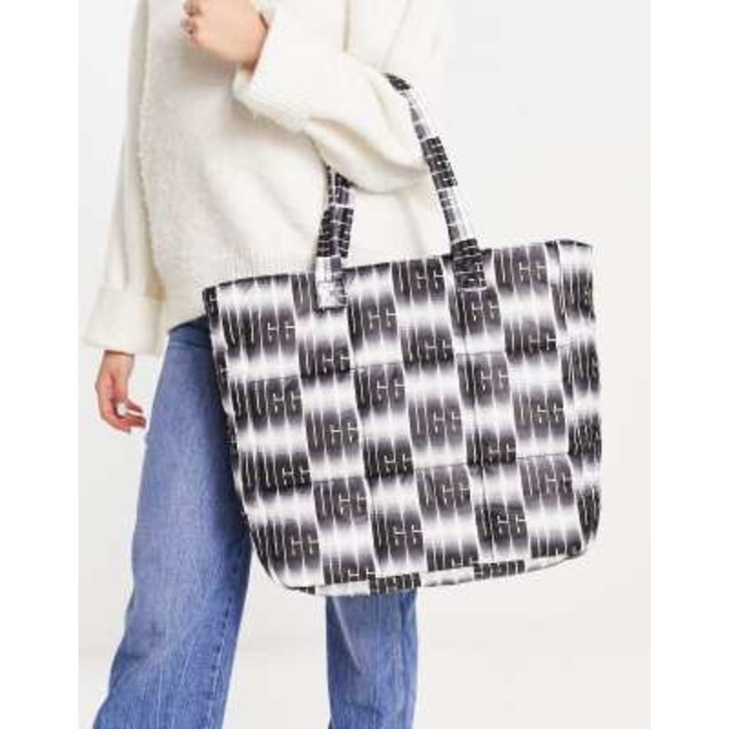 UGG Ellory puff tote bag in wavelength print