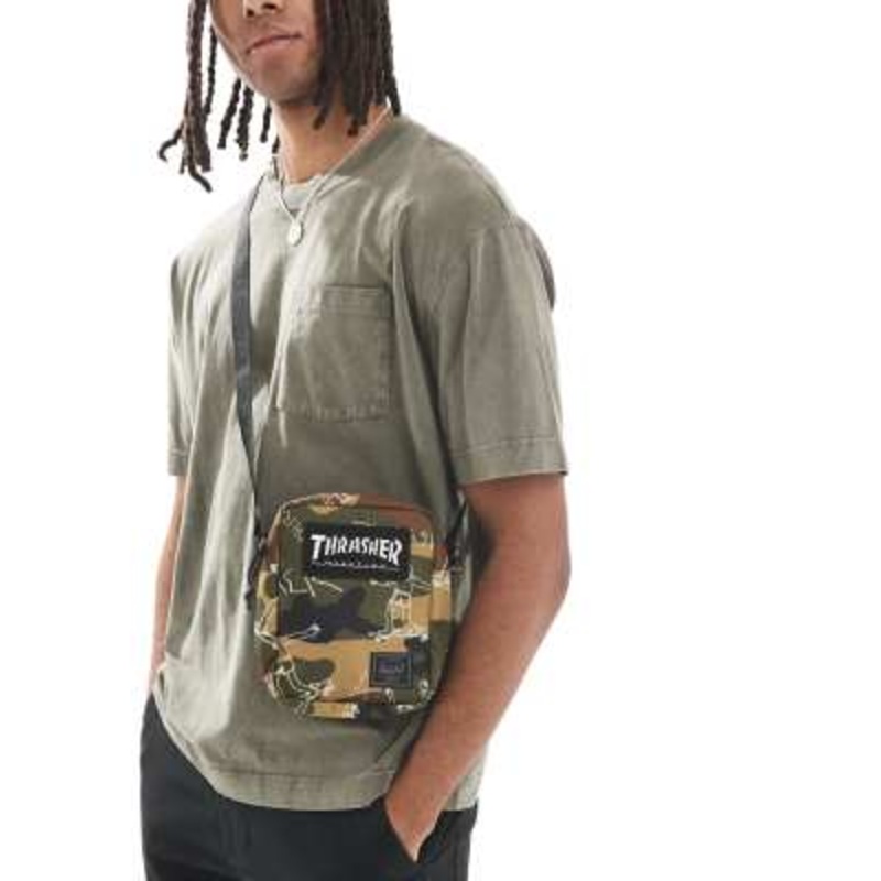 Herschel x Thrasher heritage crossbody bag in camo print