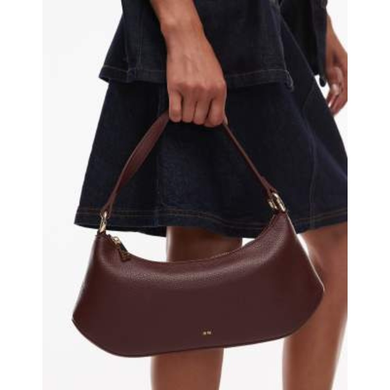 JW PEI curved shoulder bag in burgundy