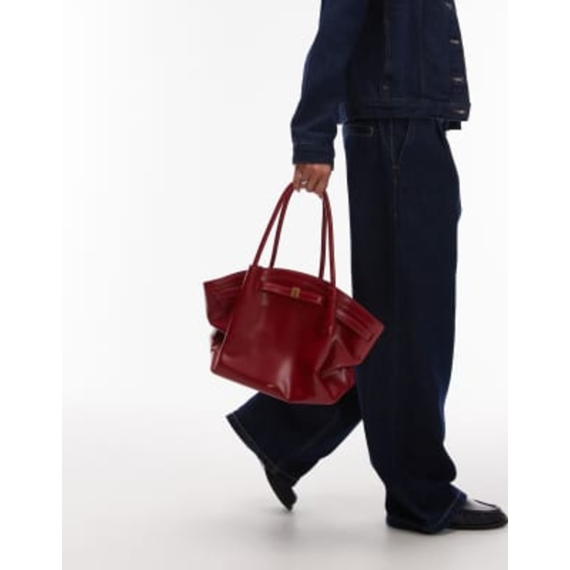 JW PEI Hana medium tote bag in deep claret red