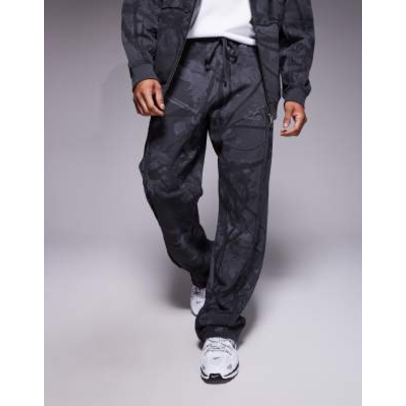 Liquor N Poker baggy fit camo print sweatpants in multi