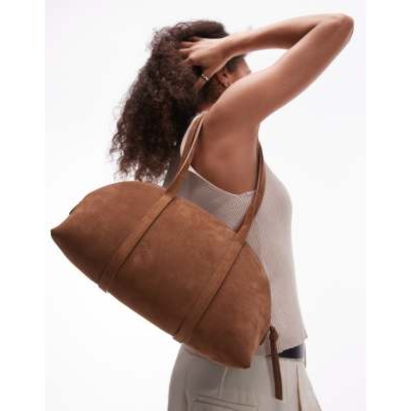 & Other Stories real suede two handle curve shoulder bag set