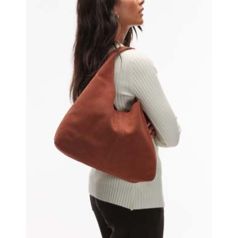 & Other Stories small suede tote bag in rust red