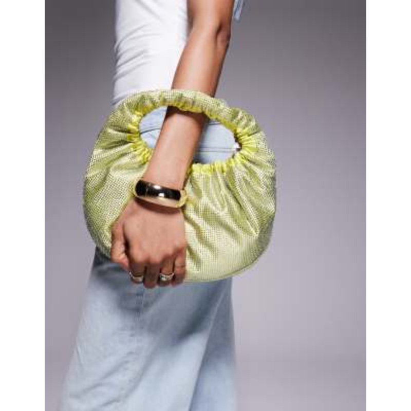 River Island diamante shoulder bag in light green