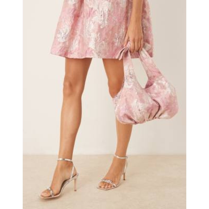 Sister Jane knot handle shoulder bag in pink floral – part of a set