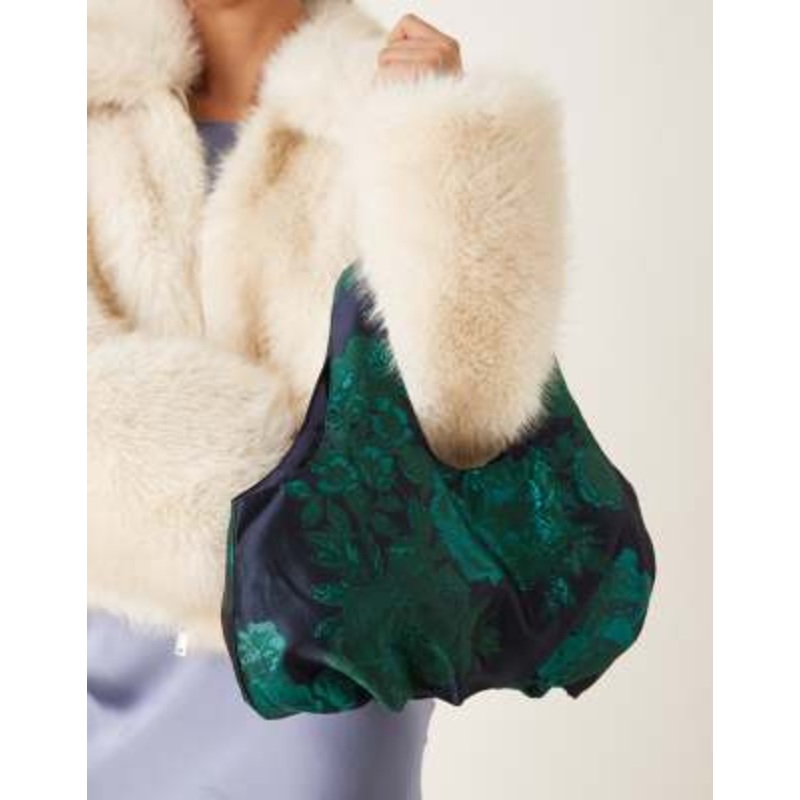 Sister Jane Ripple jacquard bag in green