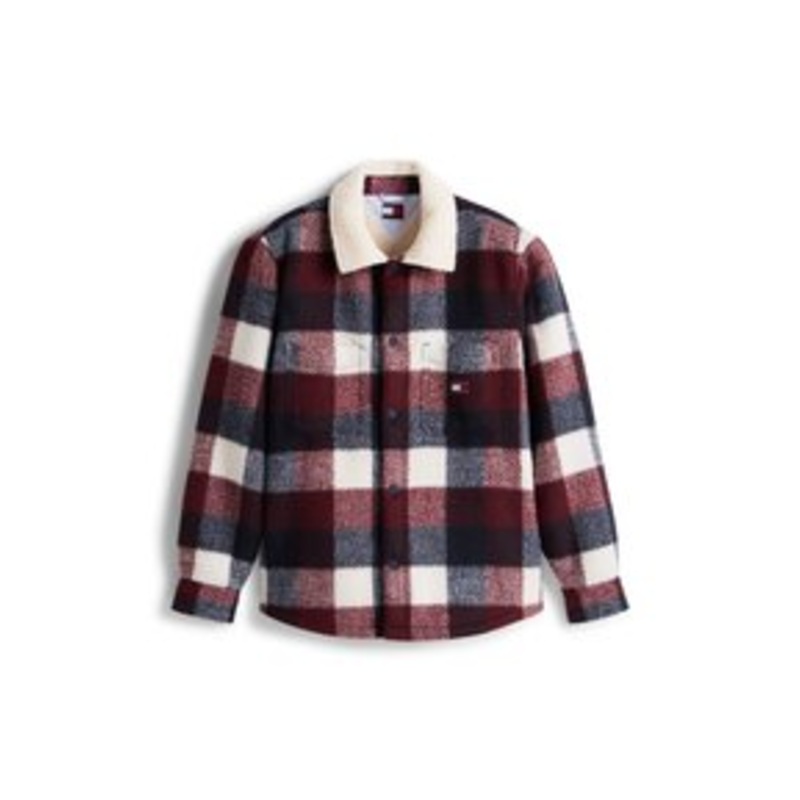 Tommy Jeans OVERSHIRT  – Leichte Jacke – dark night navy  check/dunkelblau